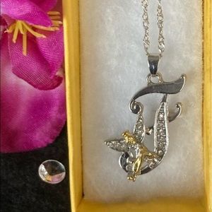 Tinkerbell Letter “F” Necklace